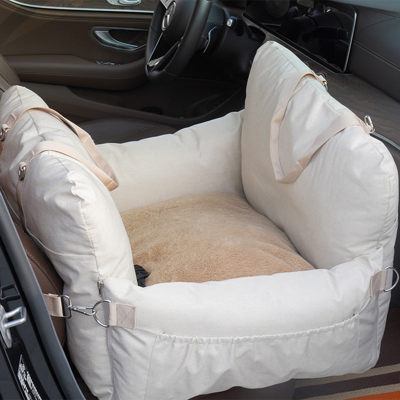 Linen Car Safety Dog Bed