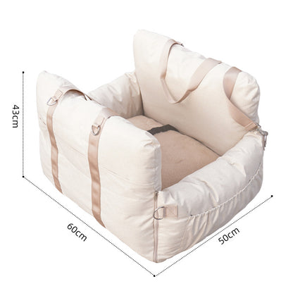 Linen Car Safety Dog Bed