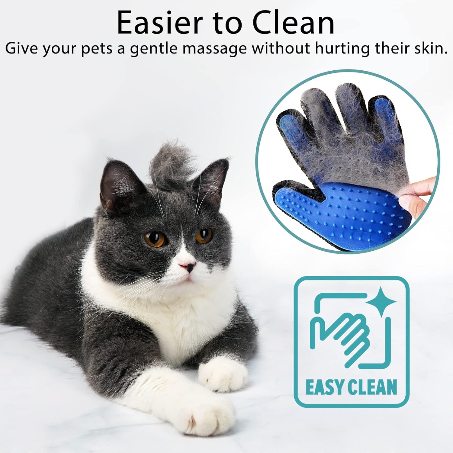 2-in1 Pet Grooming Gloves & Bath Glove