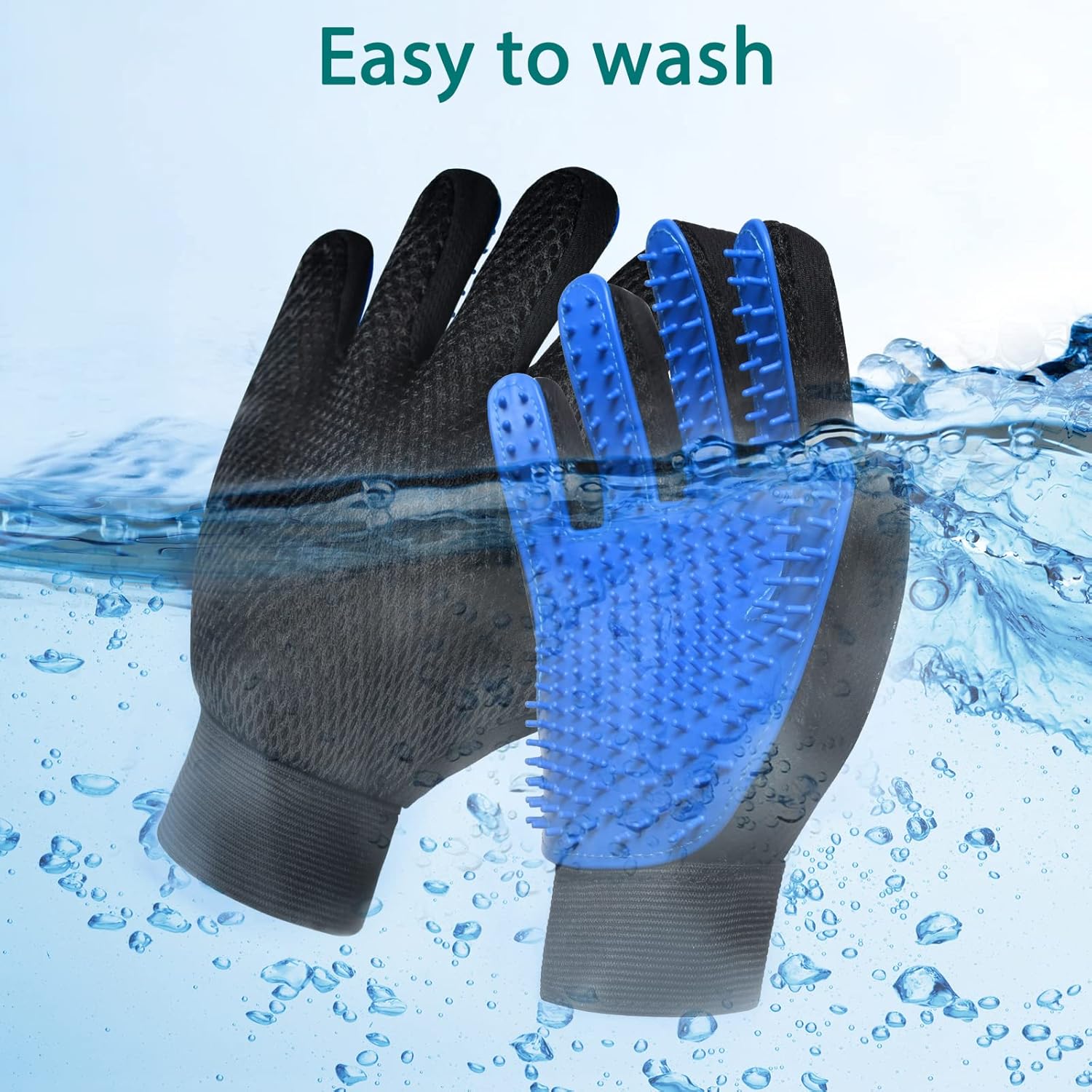 2-in1 Pet Grooming Gloves & Bath Glove
