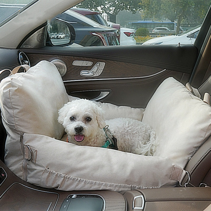 Linen Car Safety Dog Bed