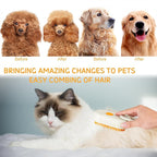 Paw Luxe Pet Steam Brush grooming a cat with soft silicone bristles to remove loose fur and provide a massage